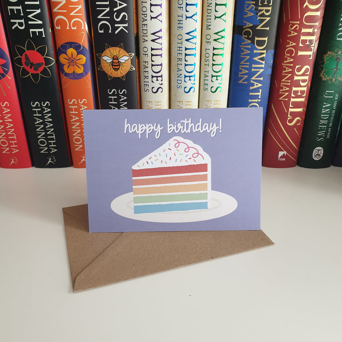Happy Birthday Rainbow Cake Greeting Card