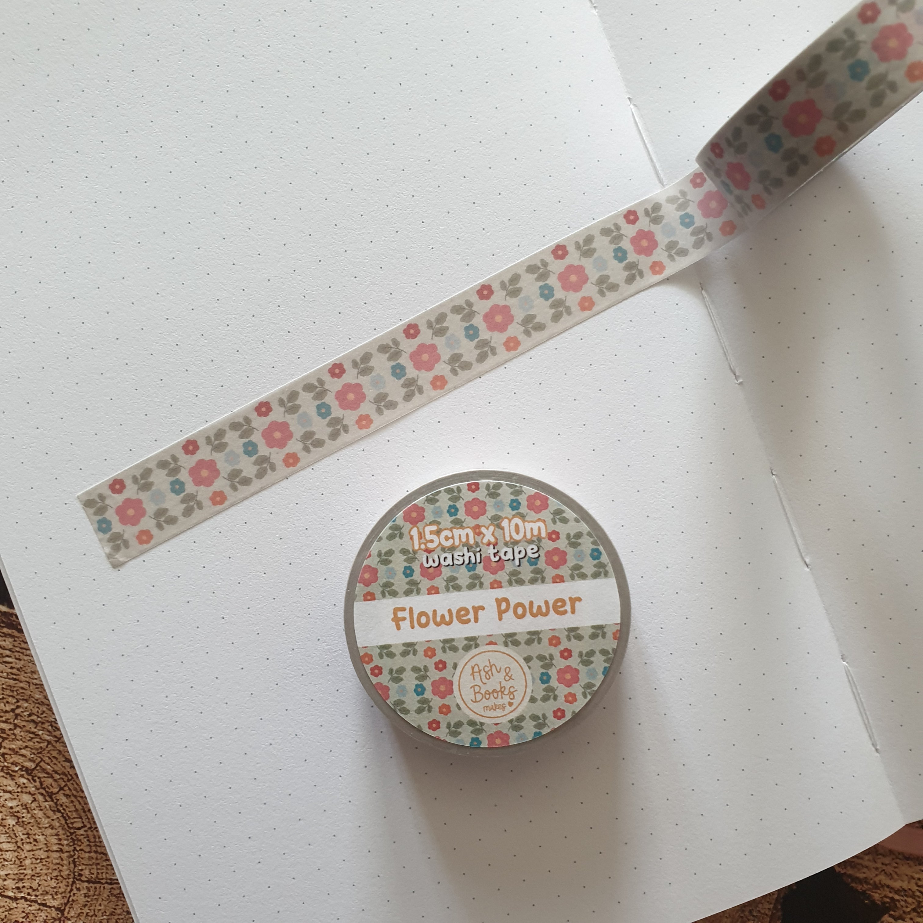 Flower Power 1.5cm x 10m Washi Tape