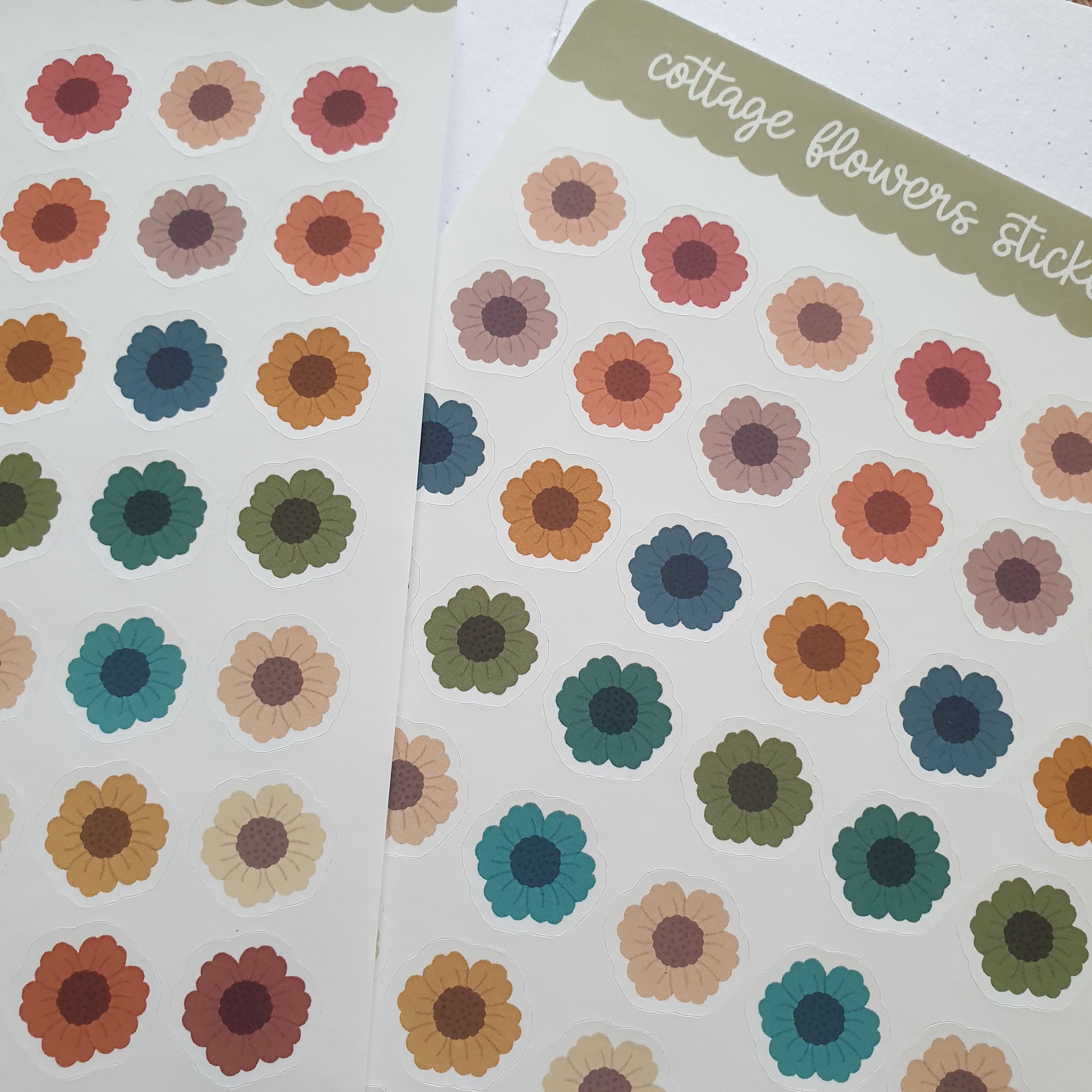 Cottage Flowers Sticker Sheet