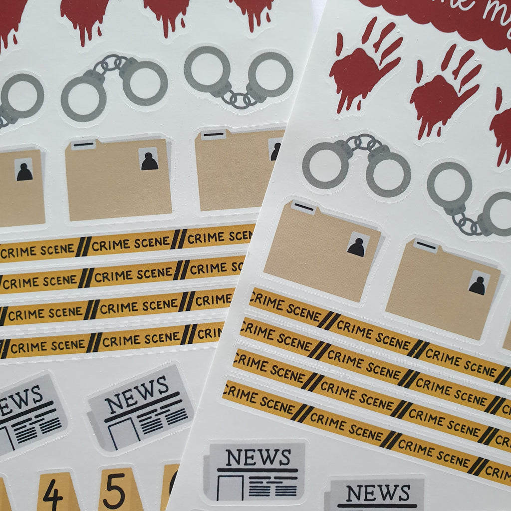Crime Mystery Sticker Sheet