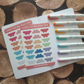 Rainbow Butterfly Sticker Sheet