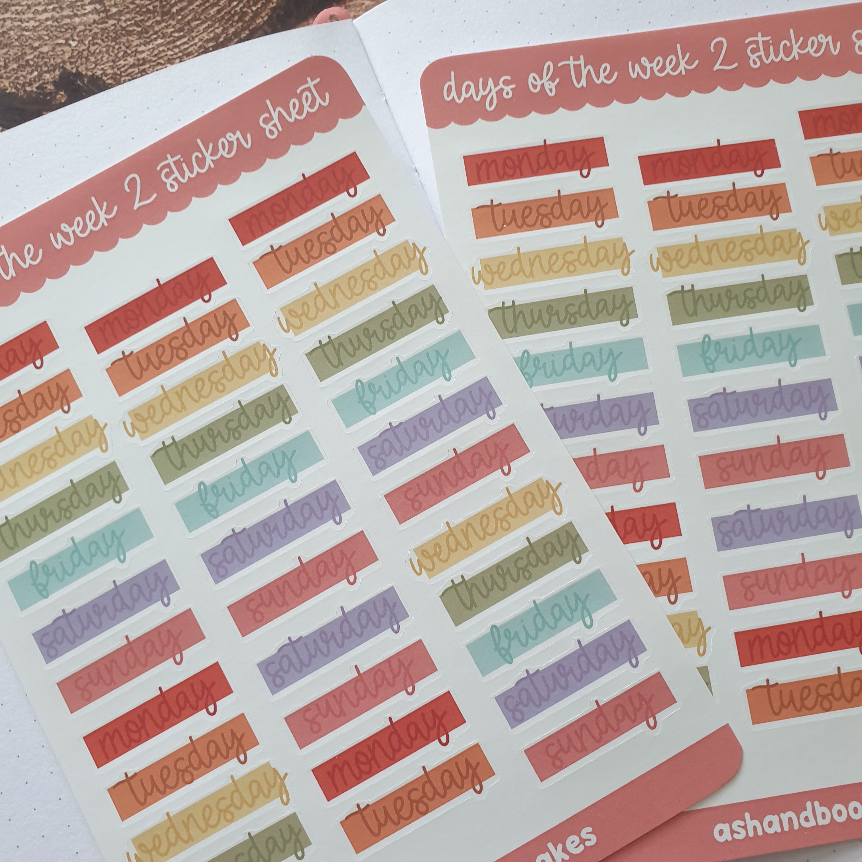 Days of the Week Sticker Sheet