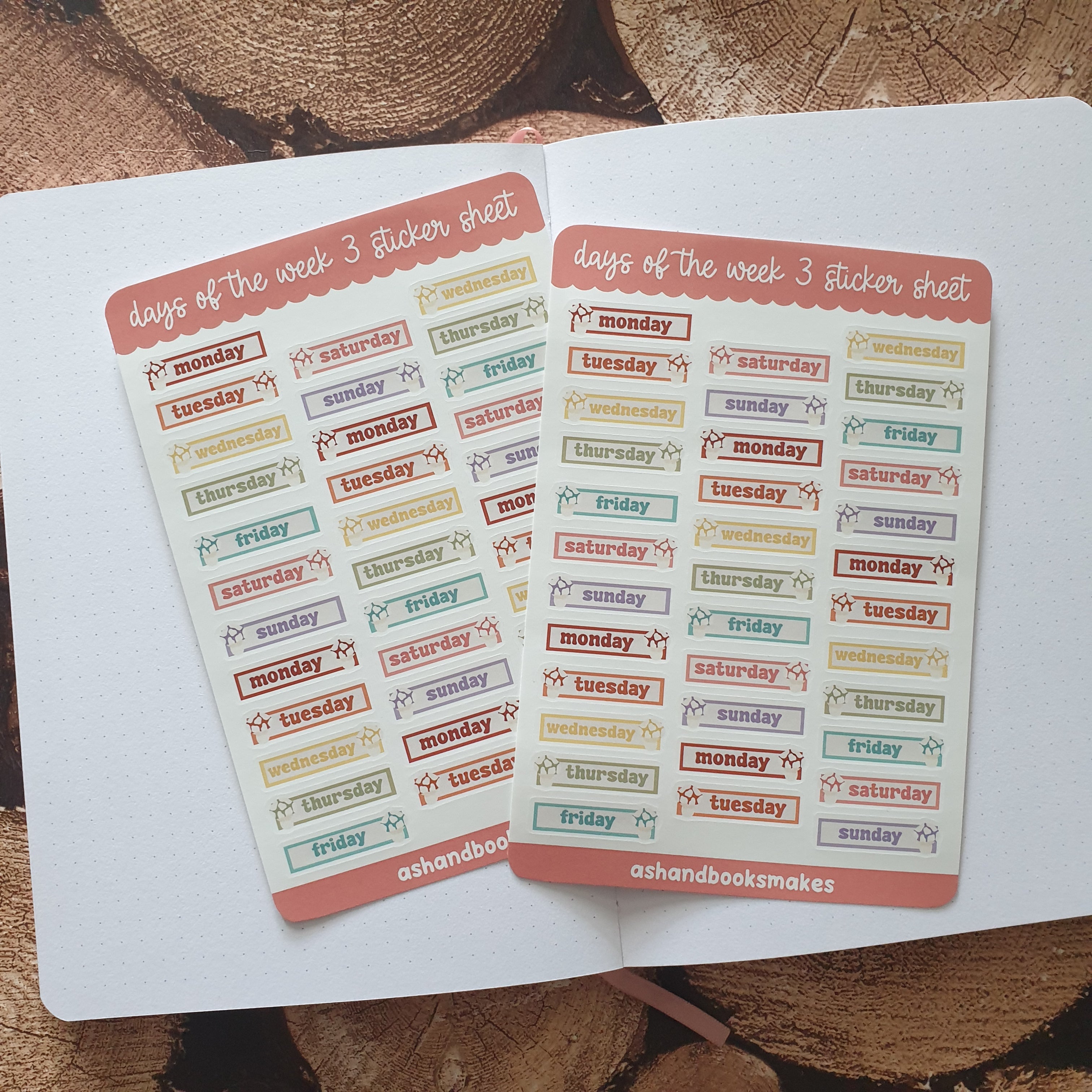 Days of the Week 3 Sticker Sheet