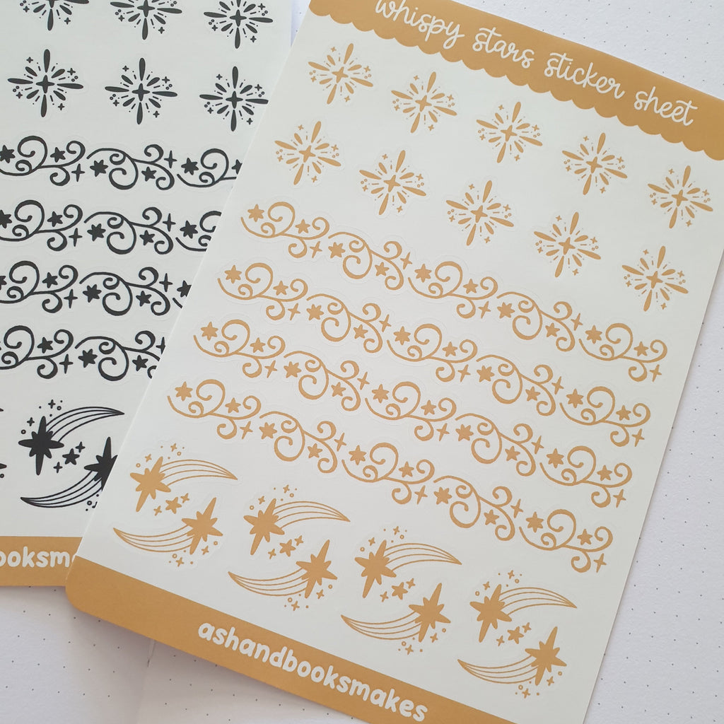 Whispy Stars Sticker Sheet
