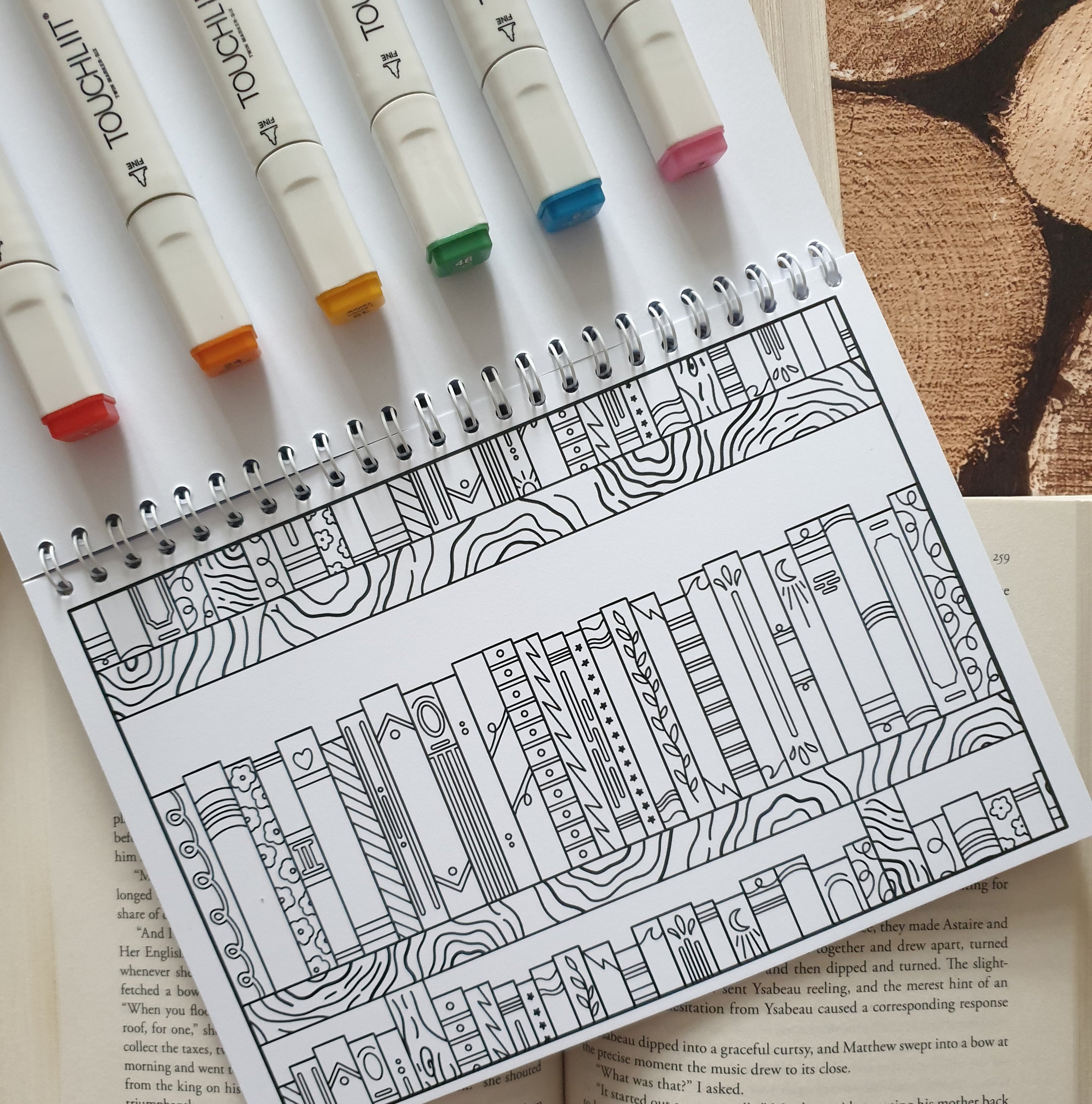 Bibliophile Colouring Book
