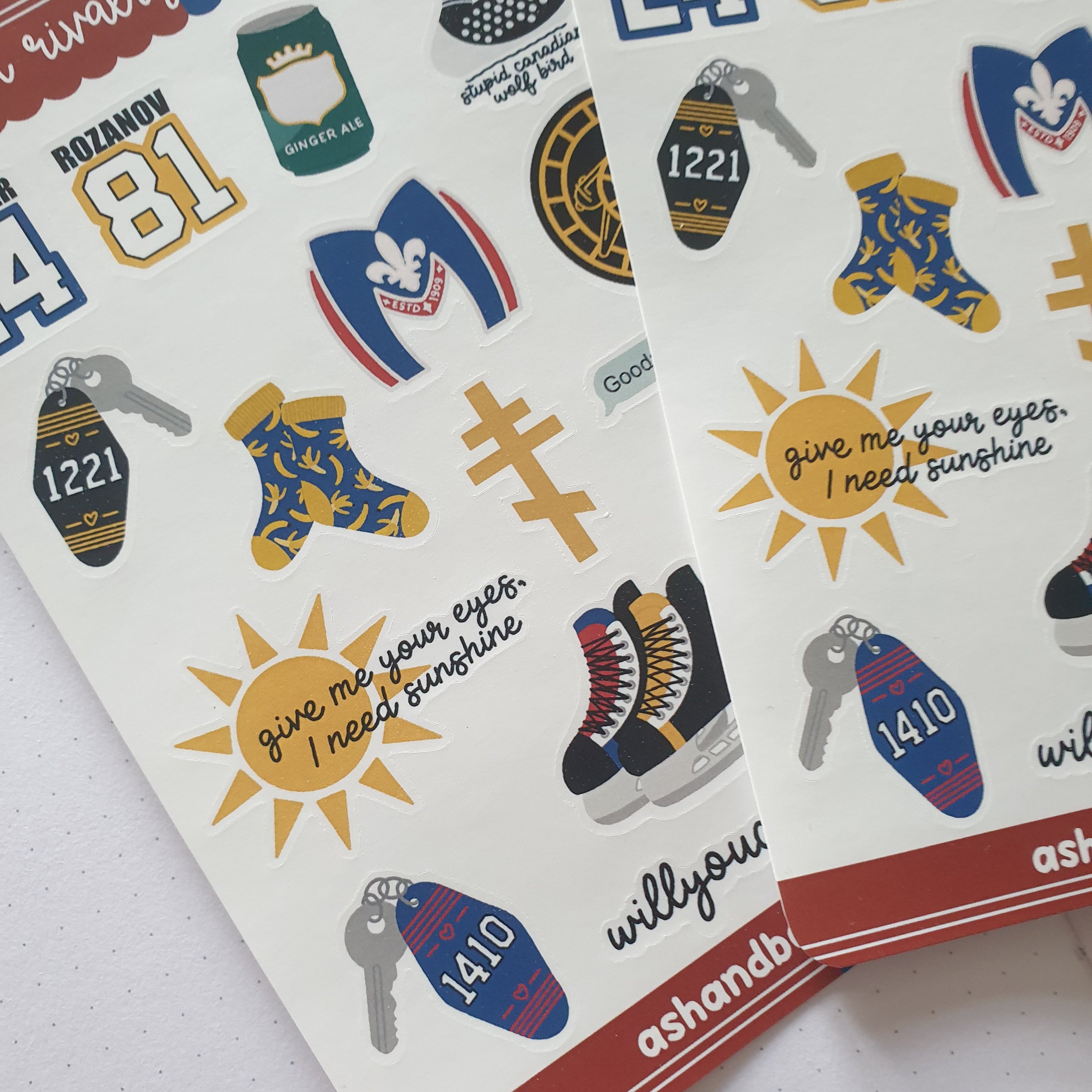 Heated Rivalry Sticker Sheet