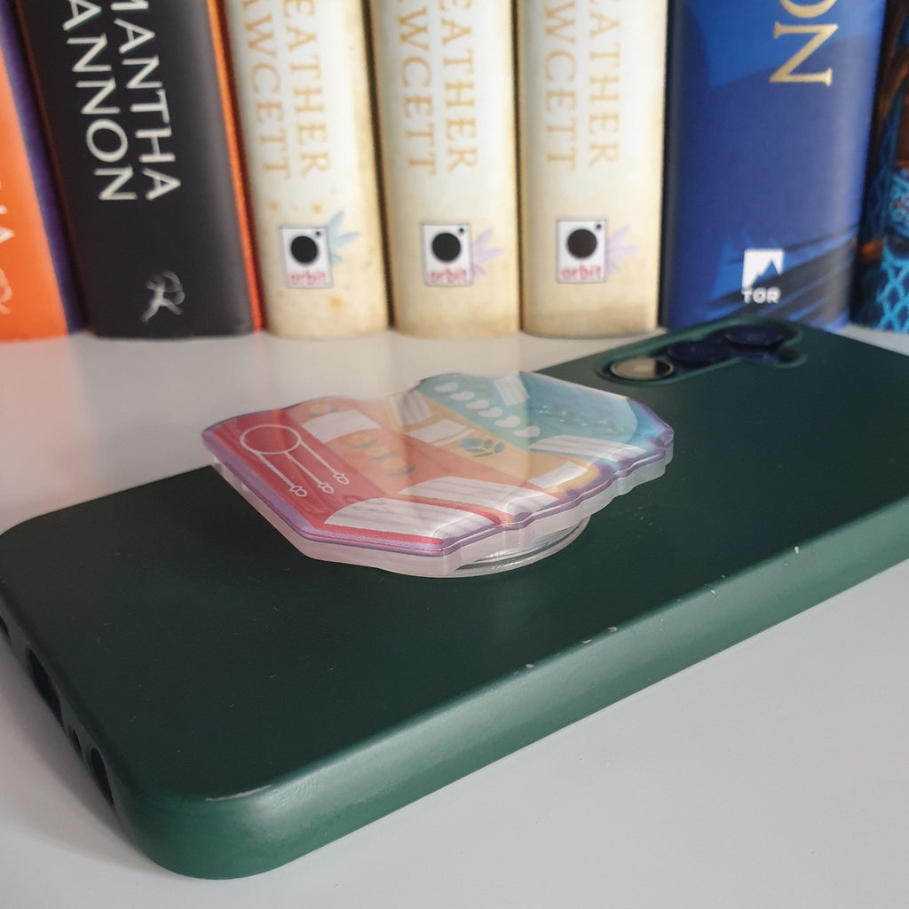 Pastel Bookstack Kindle/Phone Grip