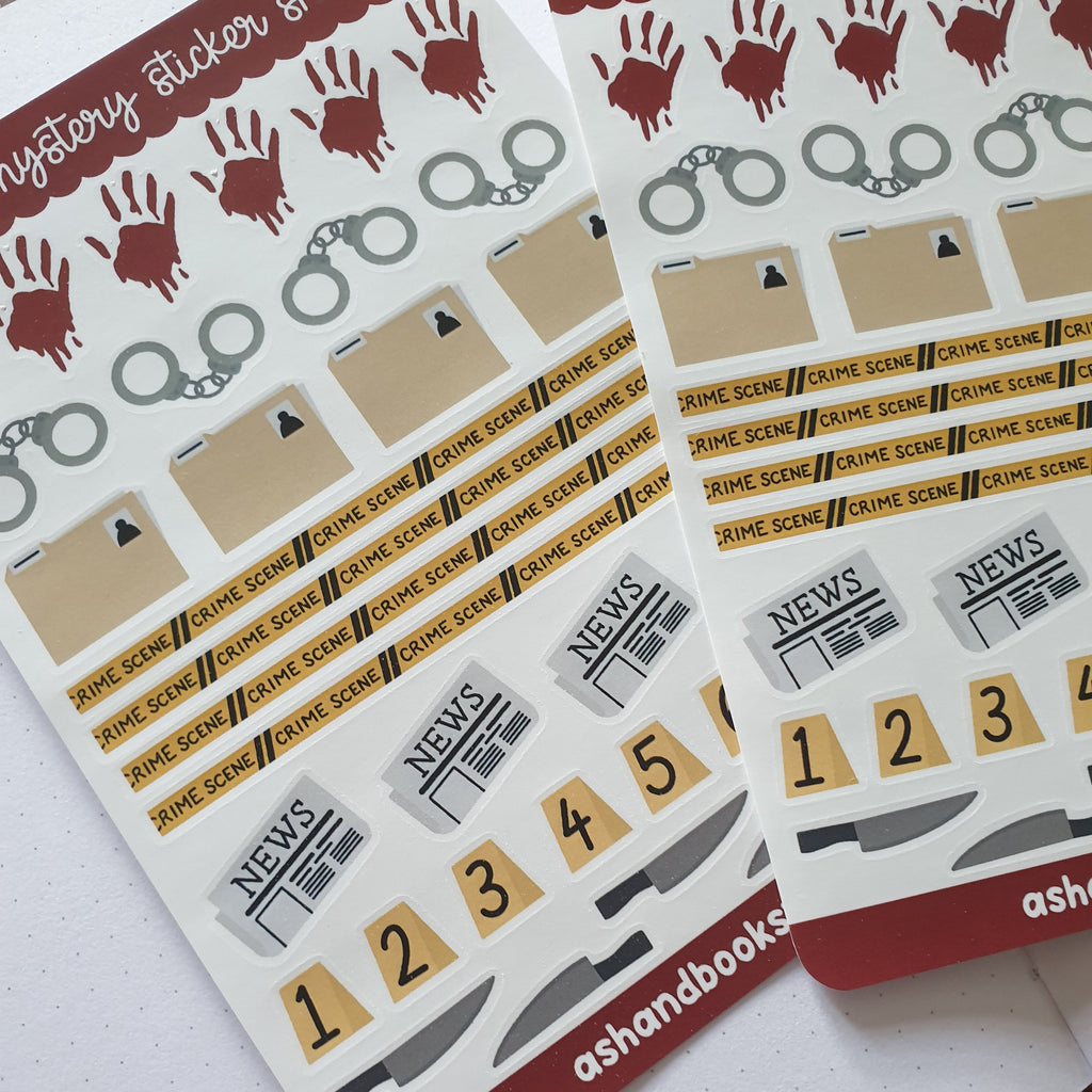 Crime Mystery Sticker Sheet