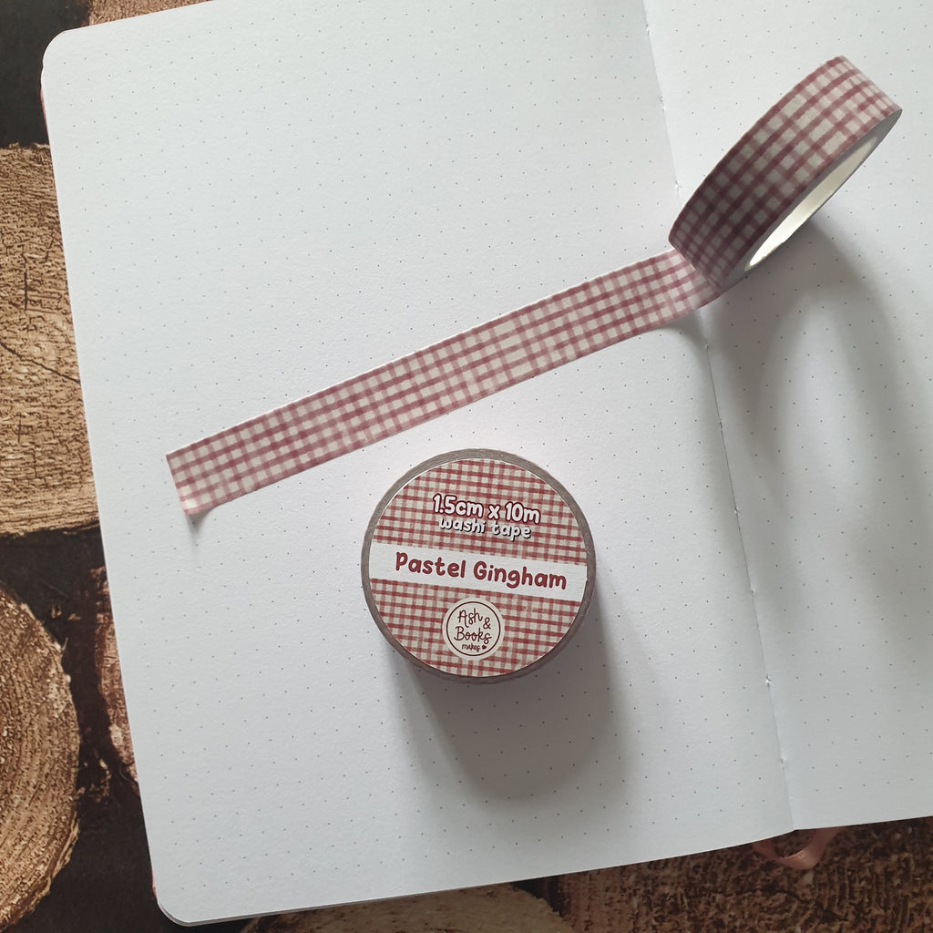 Pastel Gingham 1.5cm x 10m Washi Tape