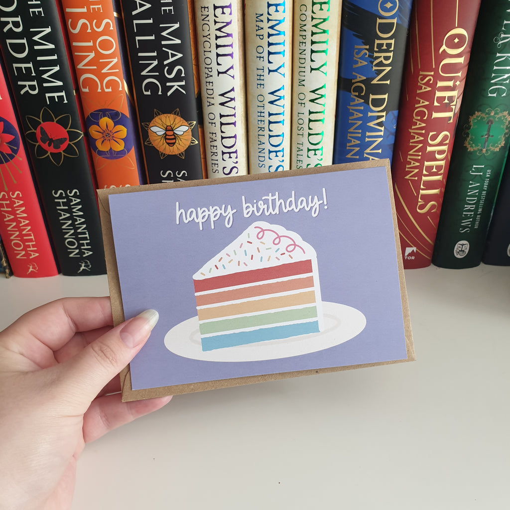 Happy Birthday Rainbow Cake Greeting Card
