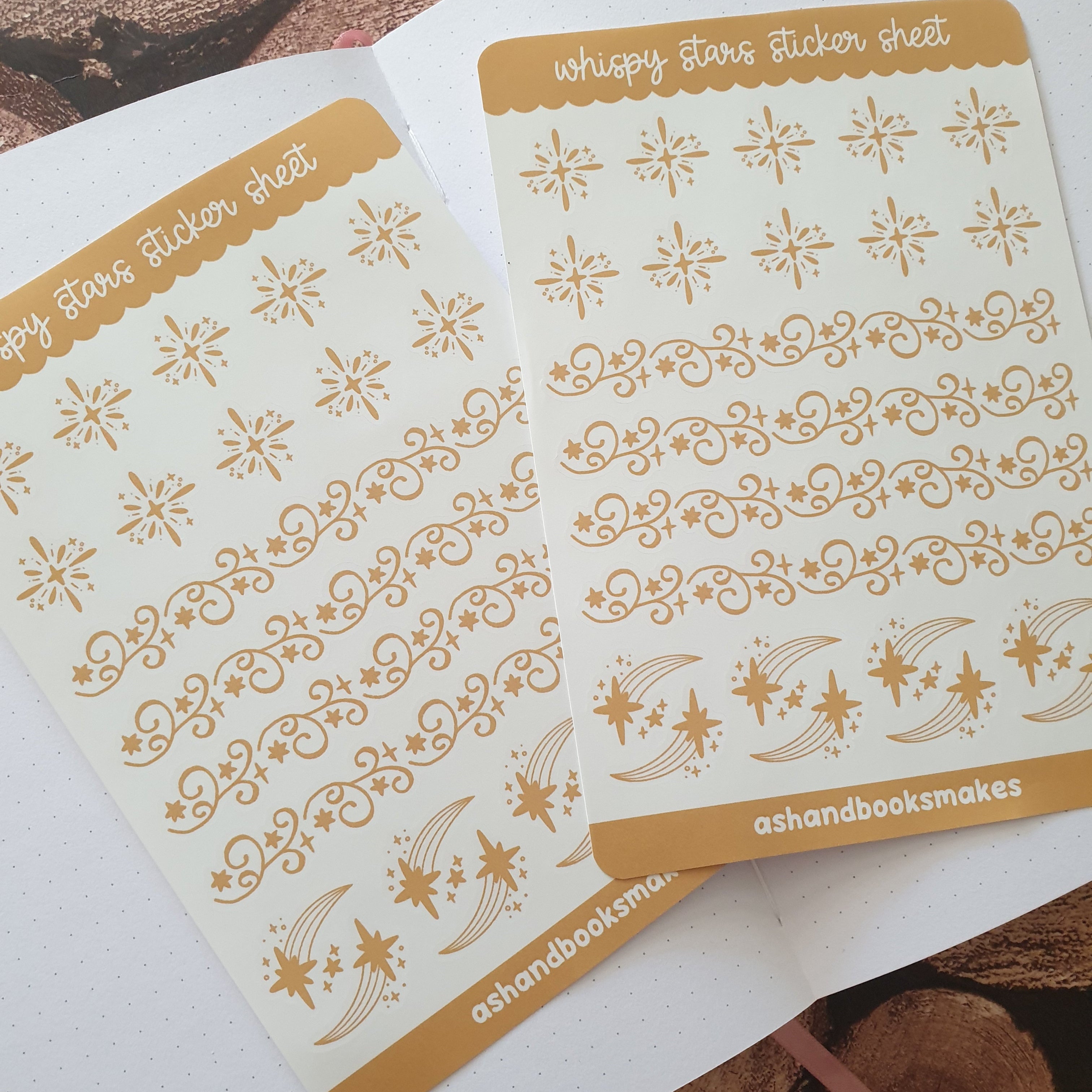 Whispy Stars Sticker Sheet