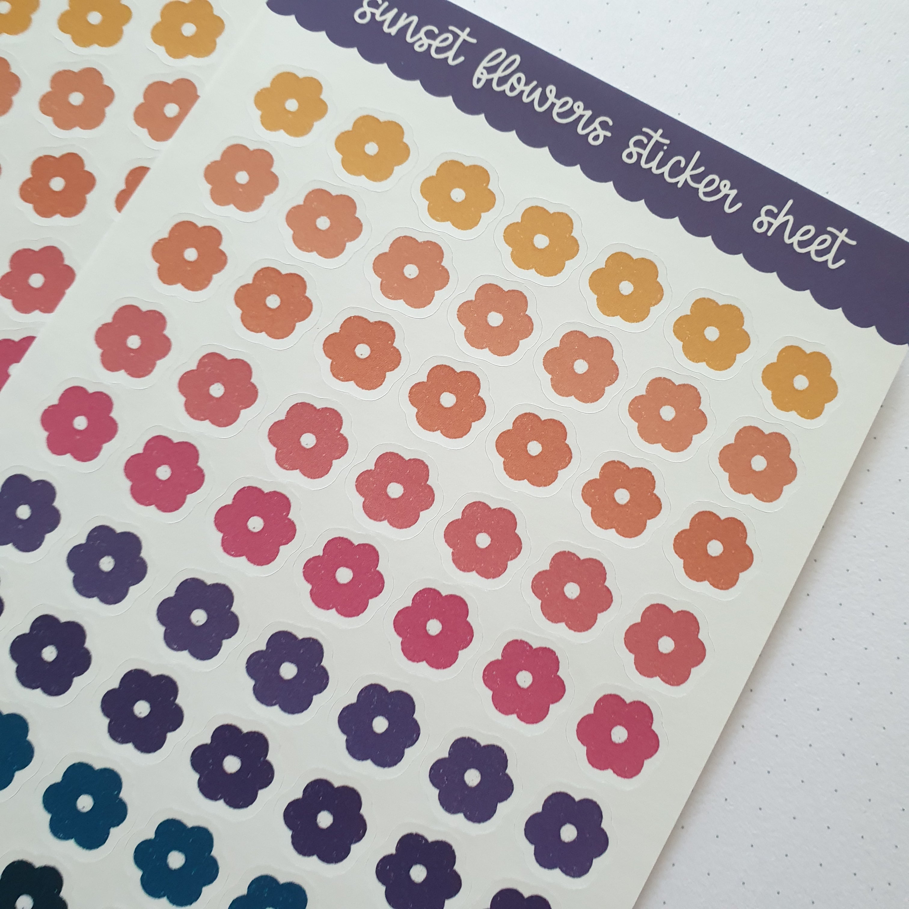 Sunset Flowers Sticker Sheet