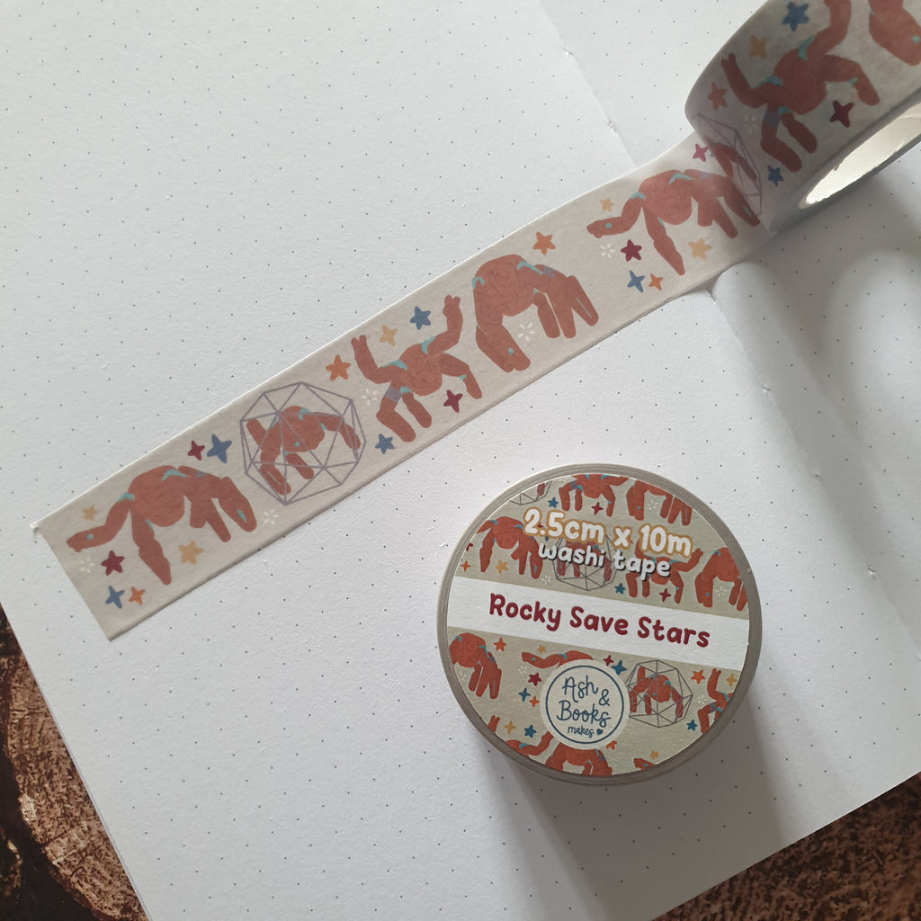 Rocky Save Stars 2.5cm x 10m Washi Tape