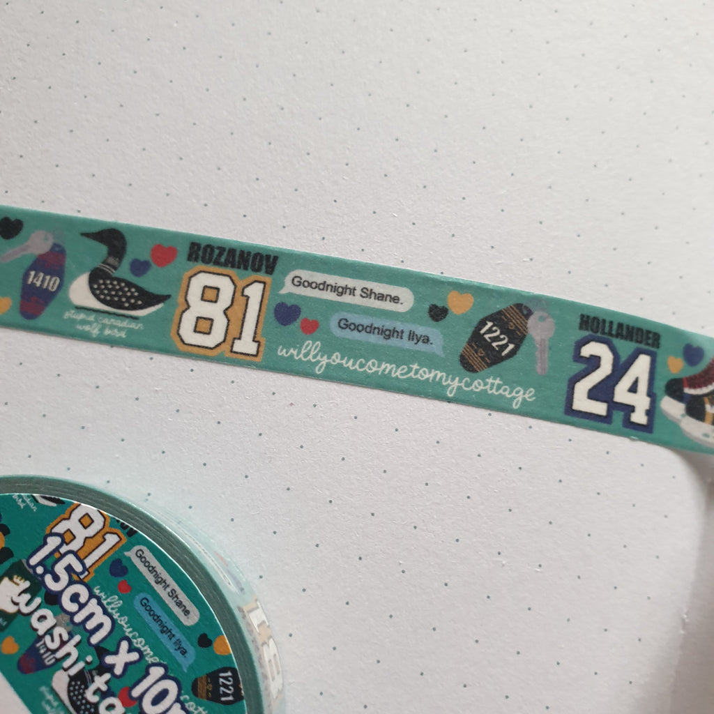 Heated Rivalry 1.5cm x 10m Washi Tape