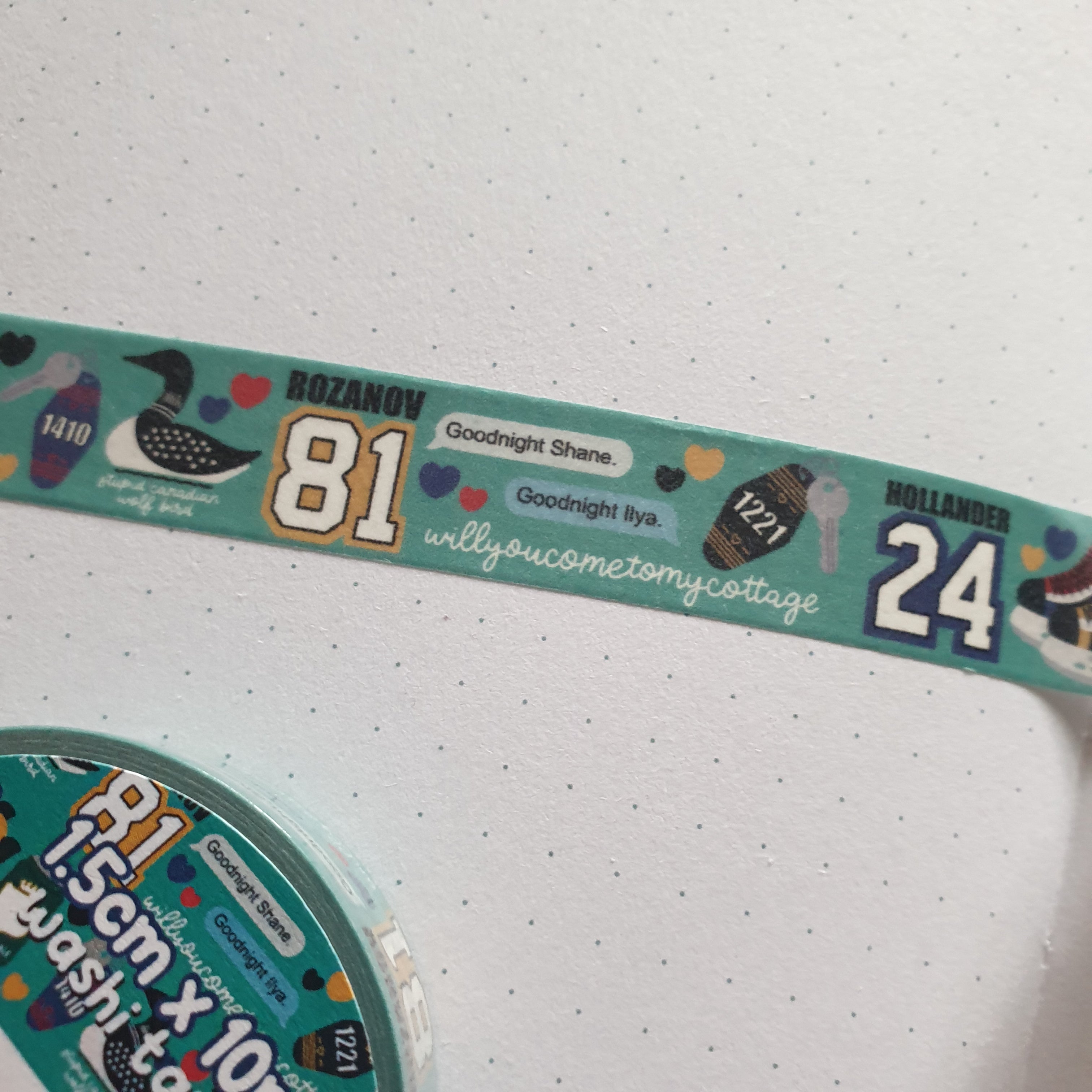 Heated Rivalry 1.5cm x 10m Washi Tape