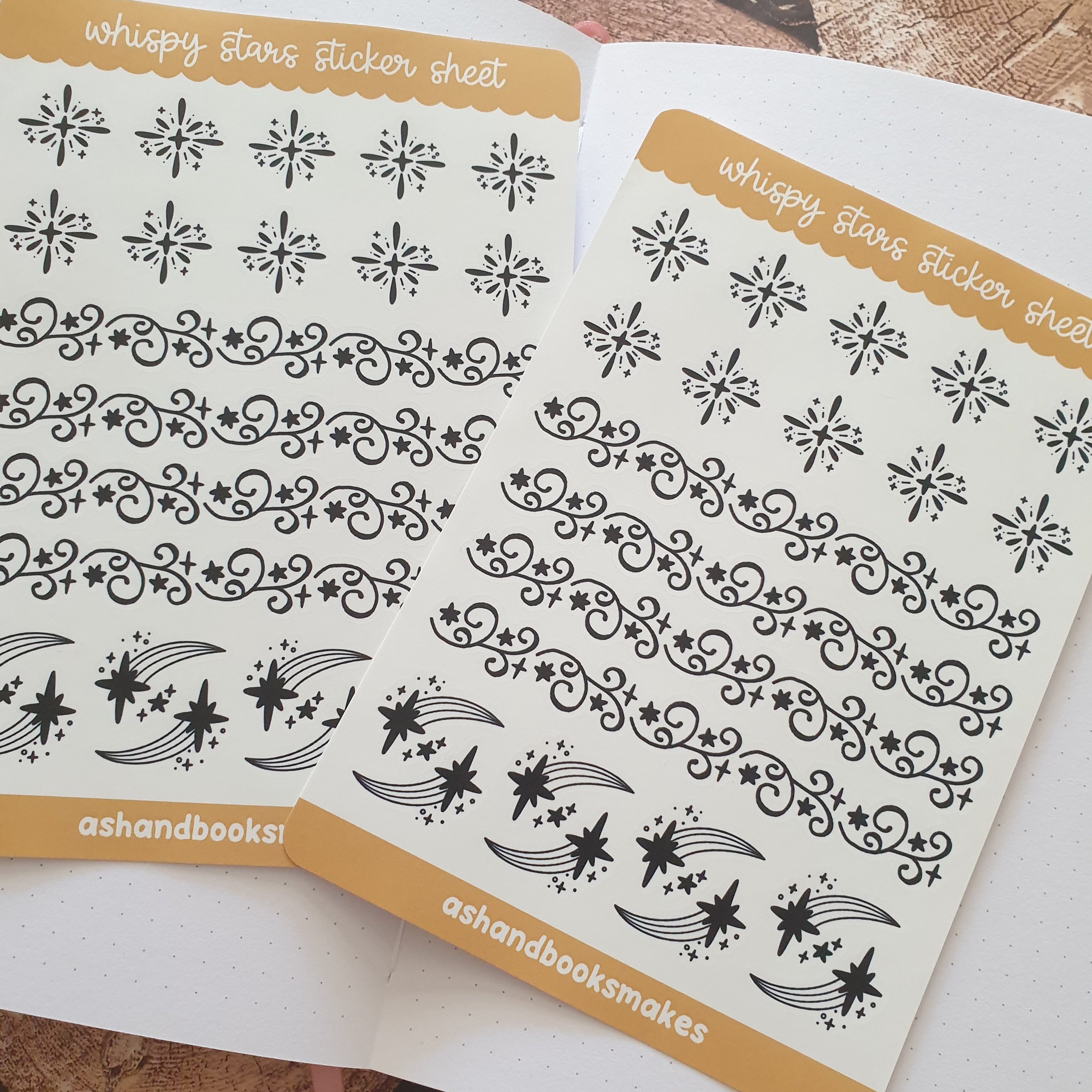 Whispy Stars Sticker Sheet