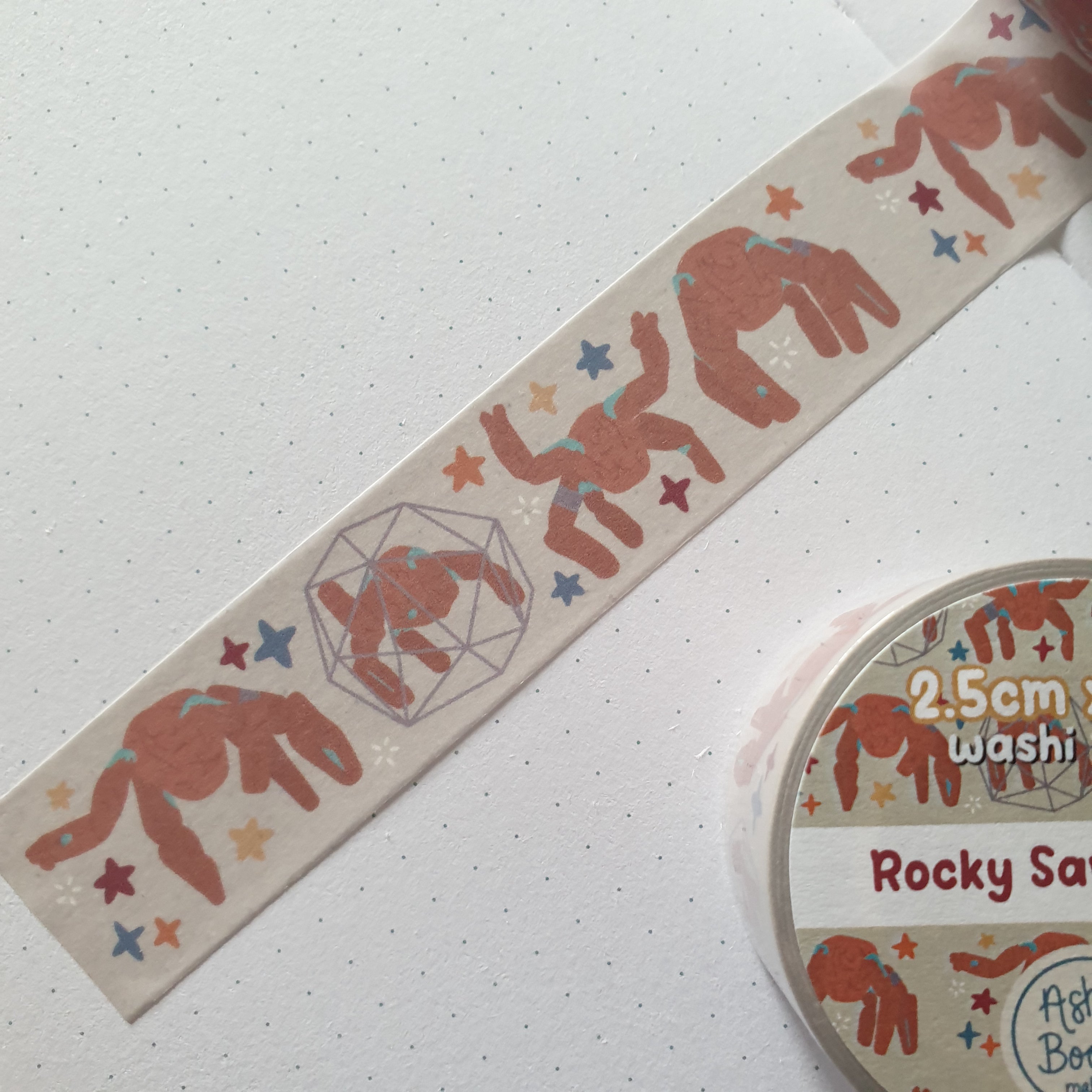 Rocky Save Stars 2.5cm x 10m Washi Tape