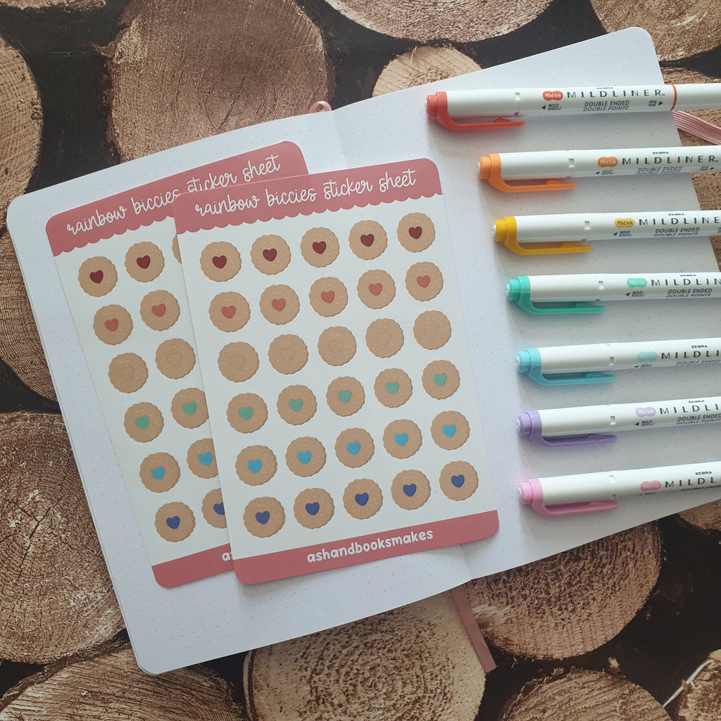 Rainbow Biccies Sticker Sheet