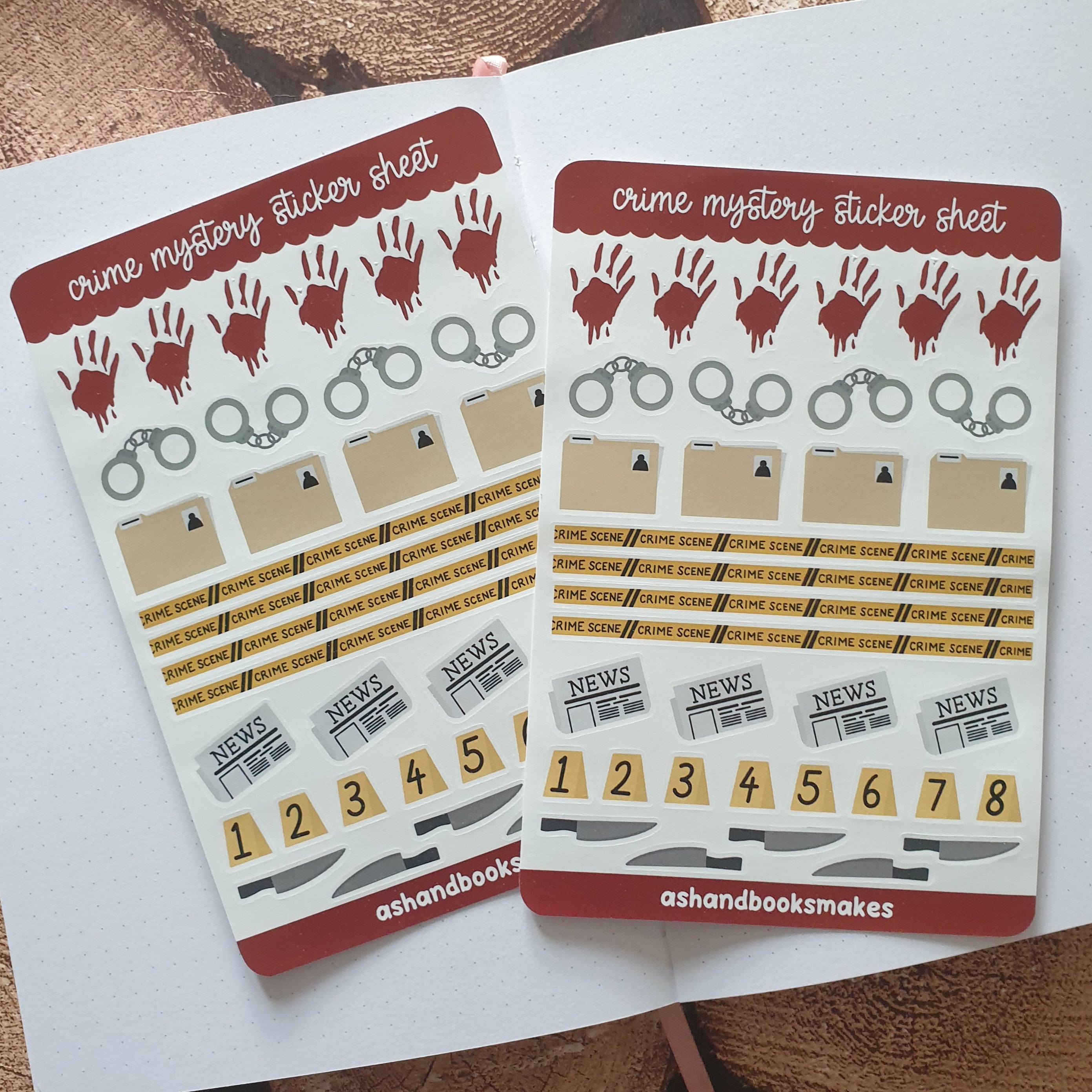 Crime Mystery Sticker Sheet