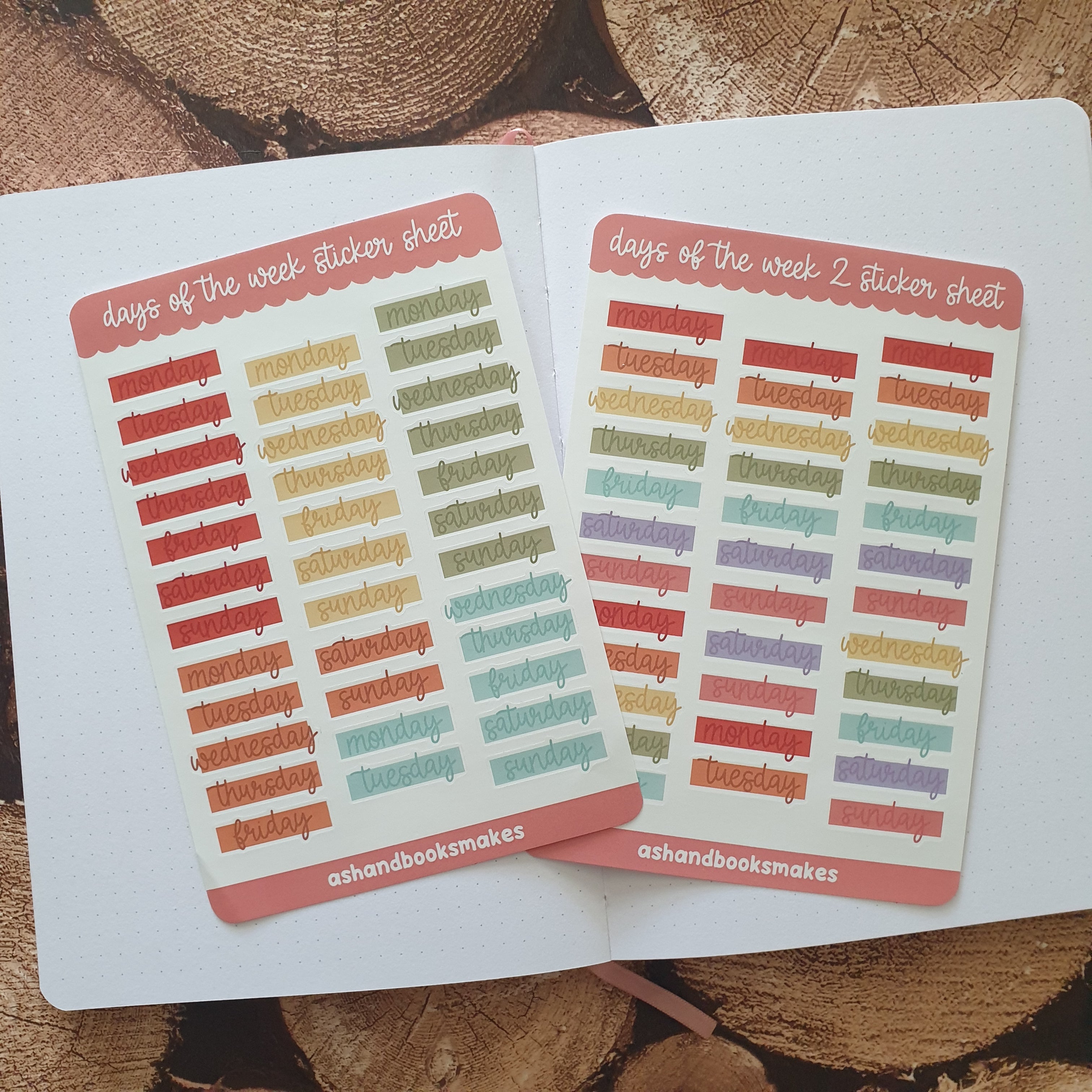 Days of the Week Sticker Sheet
