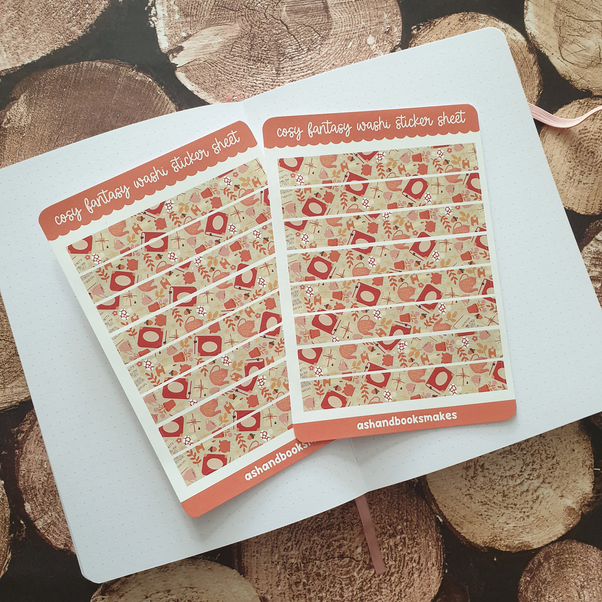 Cosy Fantasy Faux Washi Sticker Sheet