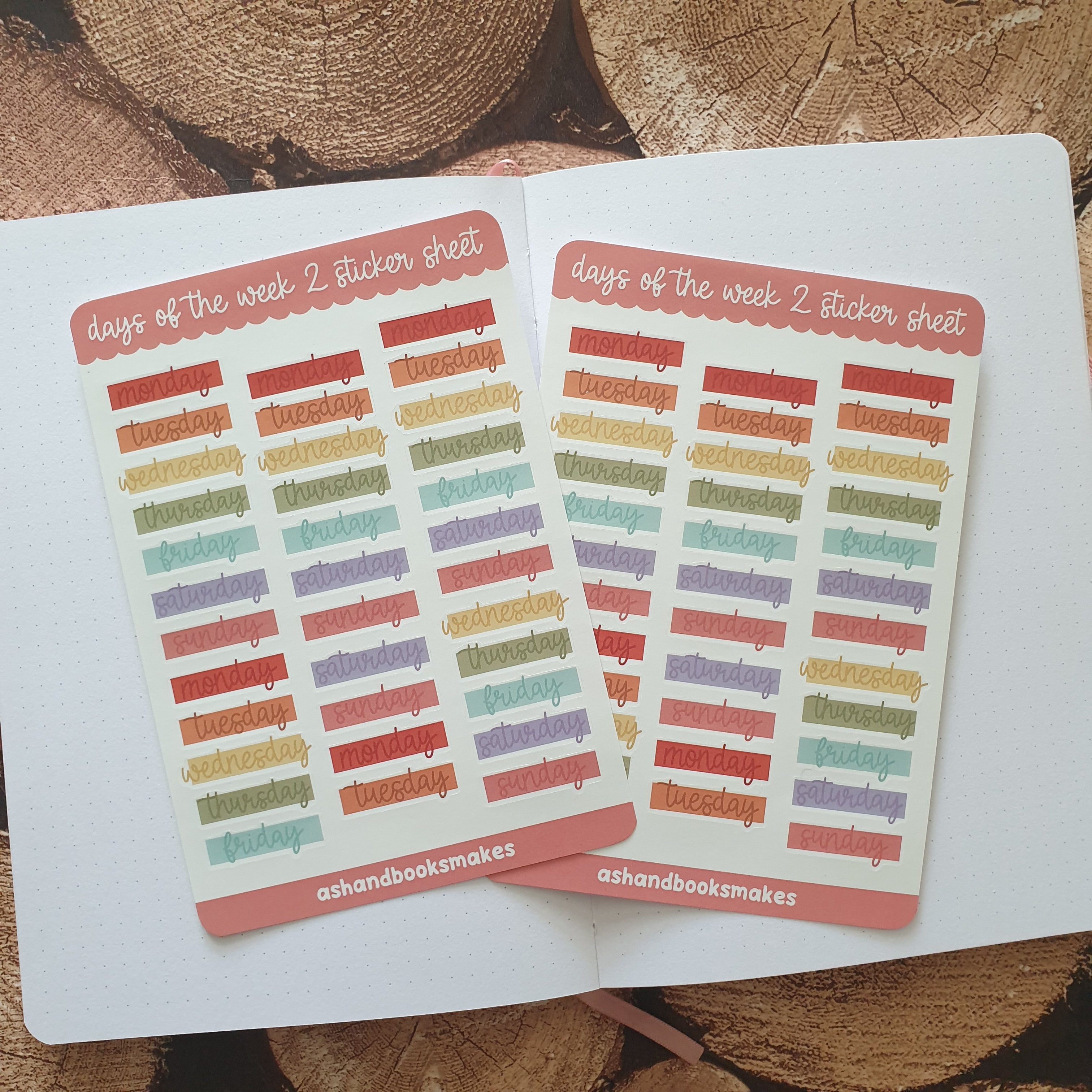 Days of the Week Sticker Sheet