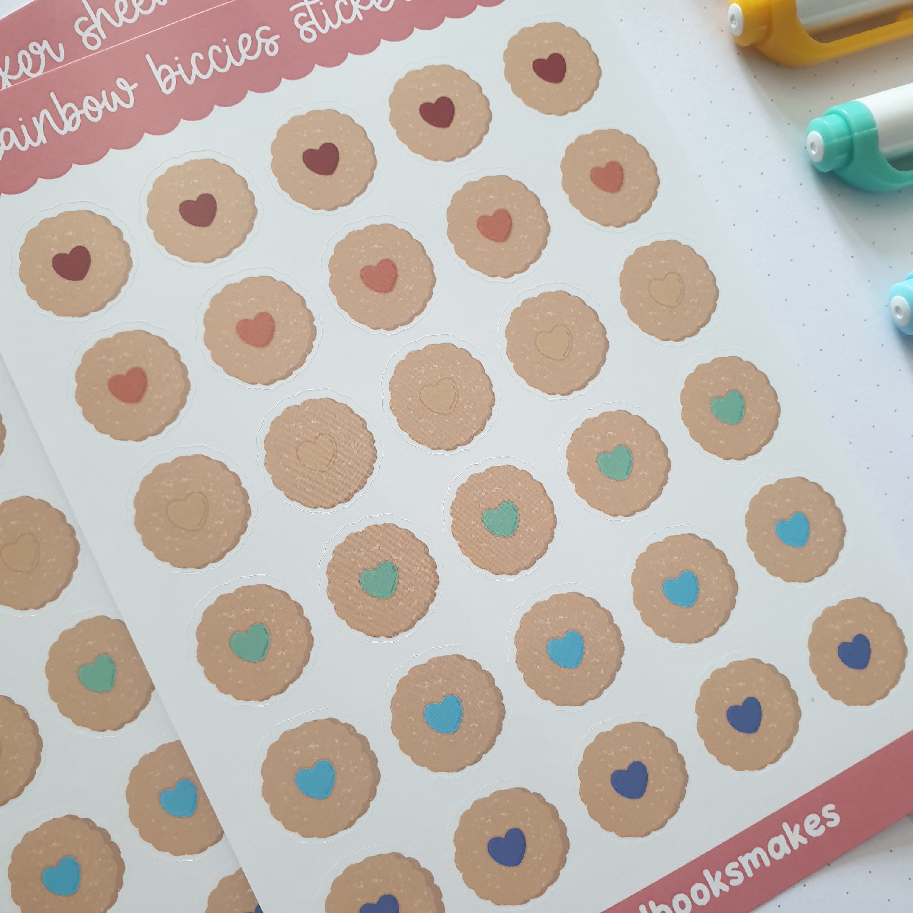 Rainbow Biccies Sticker Sheet