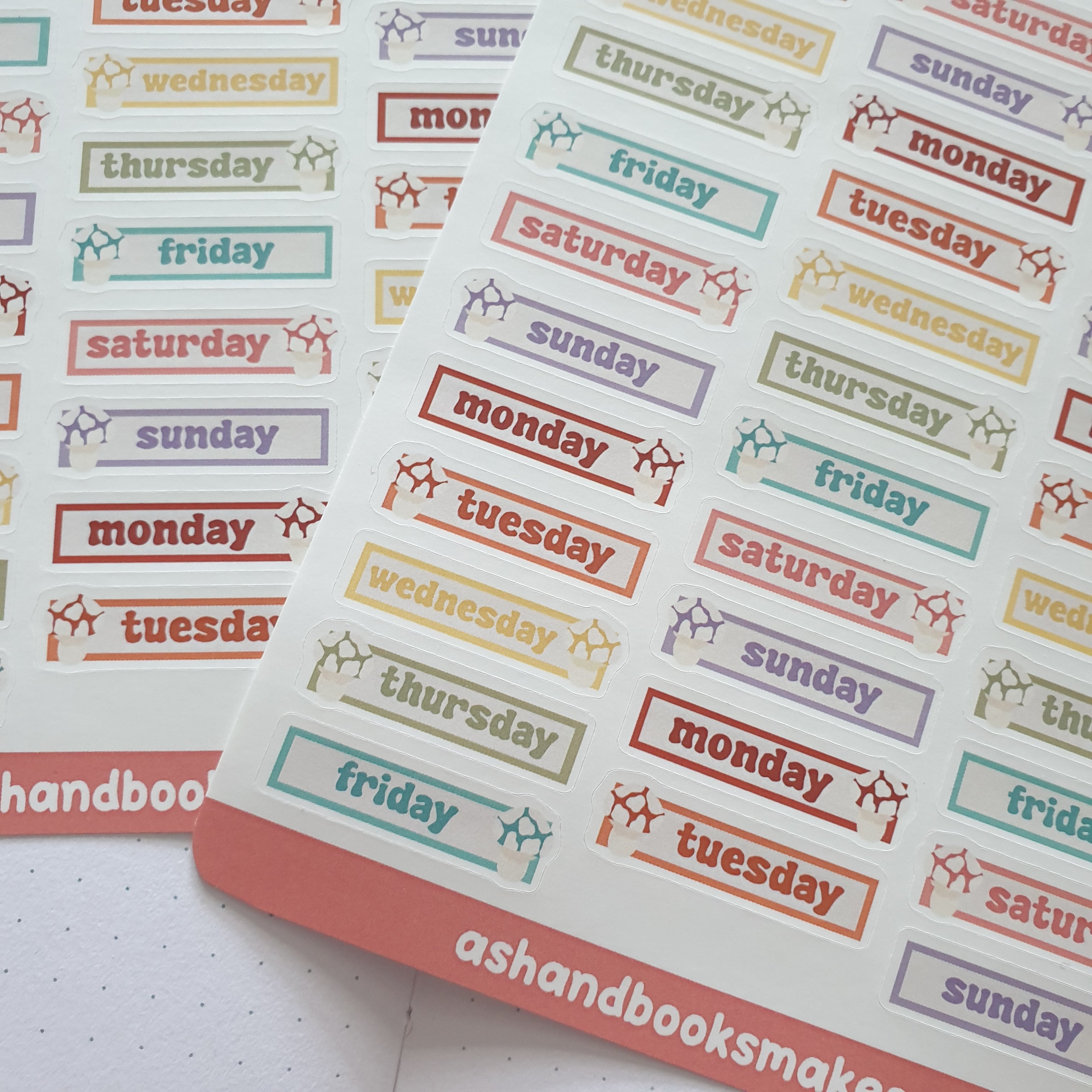 Days of the Week 3 Sticker Sheet