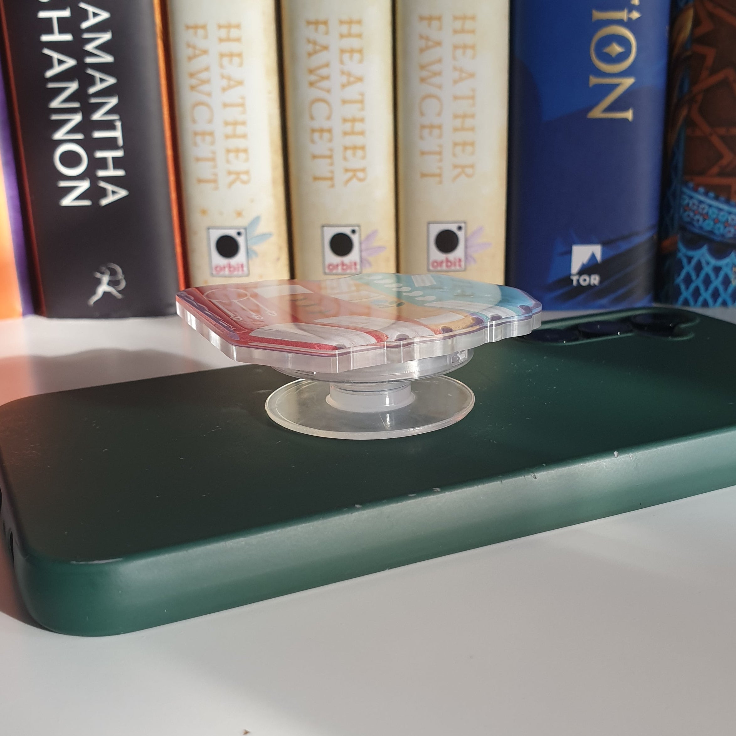 Pastel Bookstack Kindle/Phone Grip