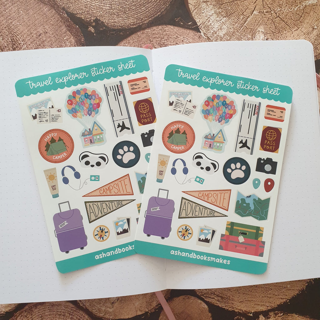 Travel Explorer Sticker Sheet