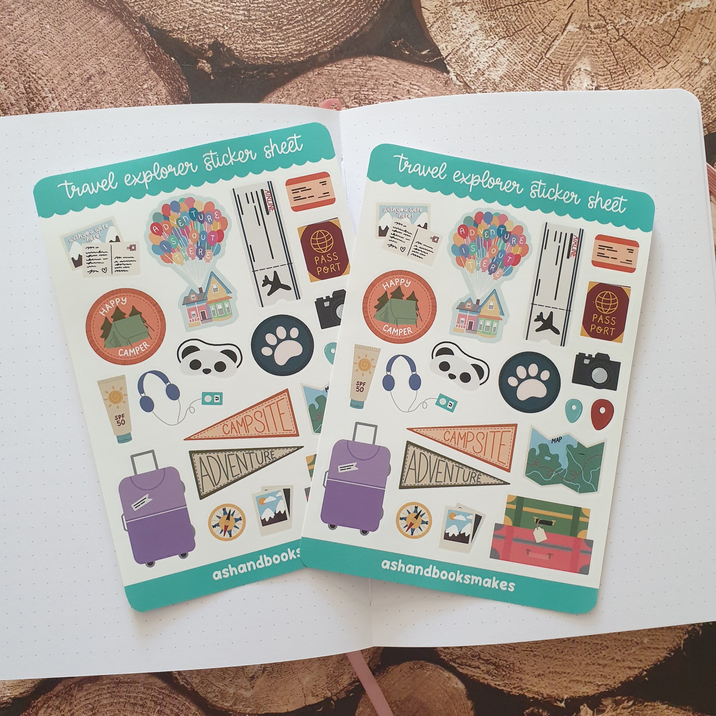 Travel Explorer Sticker Sheet