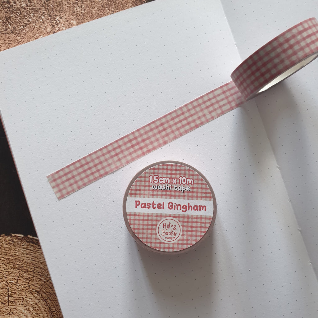 Pastel Gingham 1.5cm x 10m Washi Tape