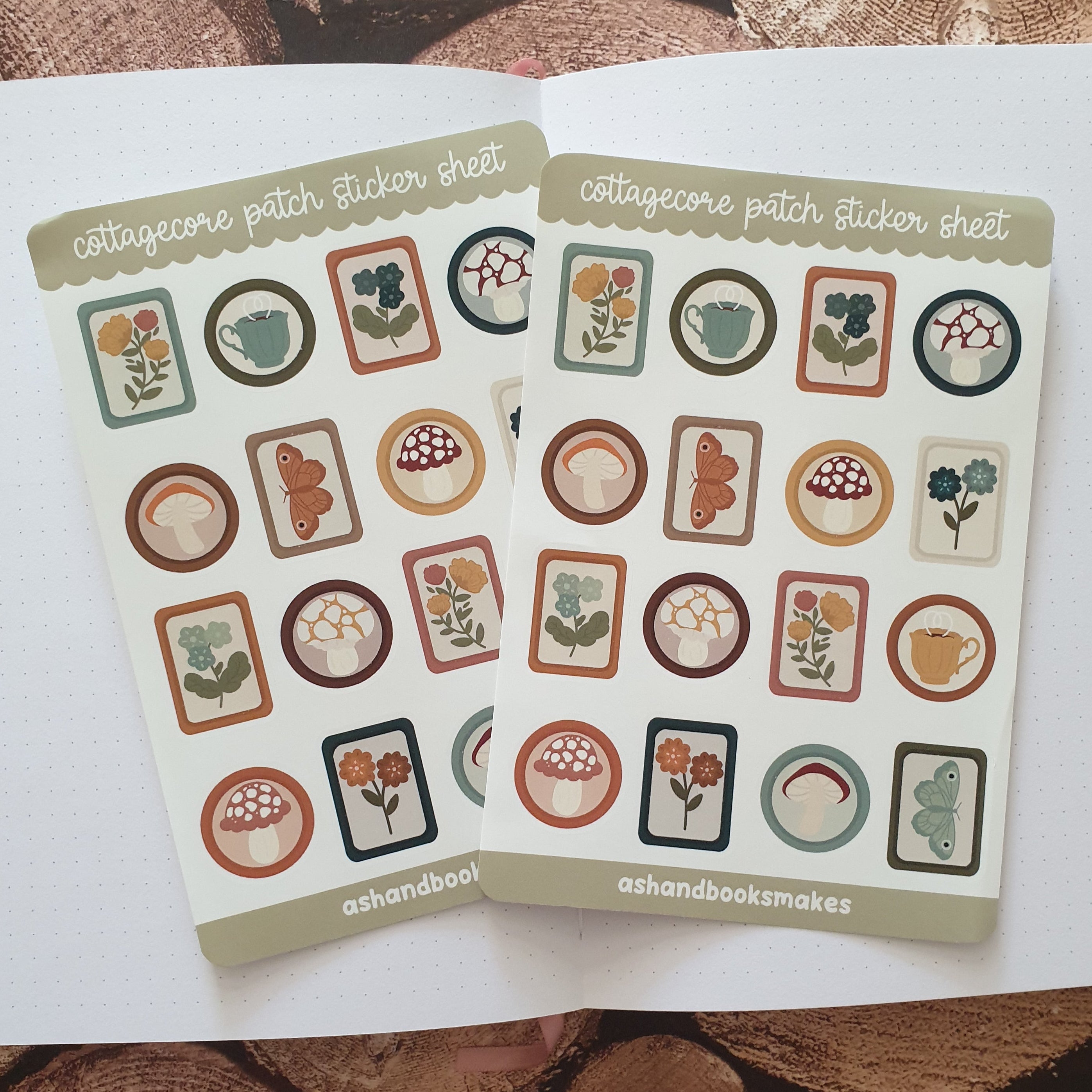 Cottagecore Patch Sticker Sheet