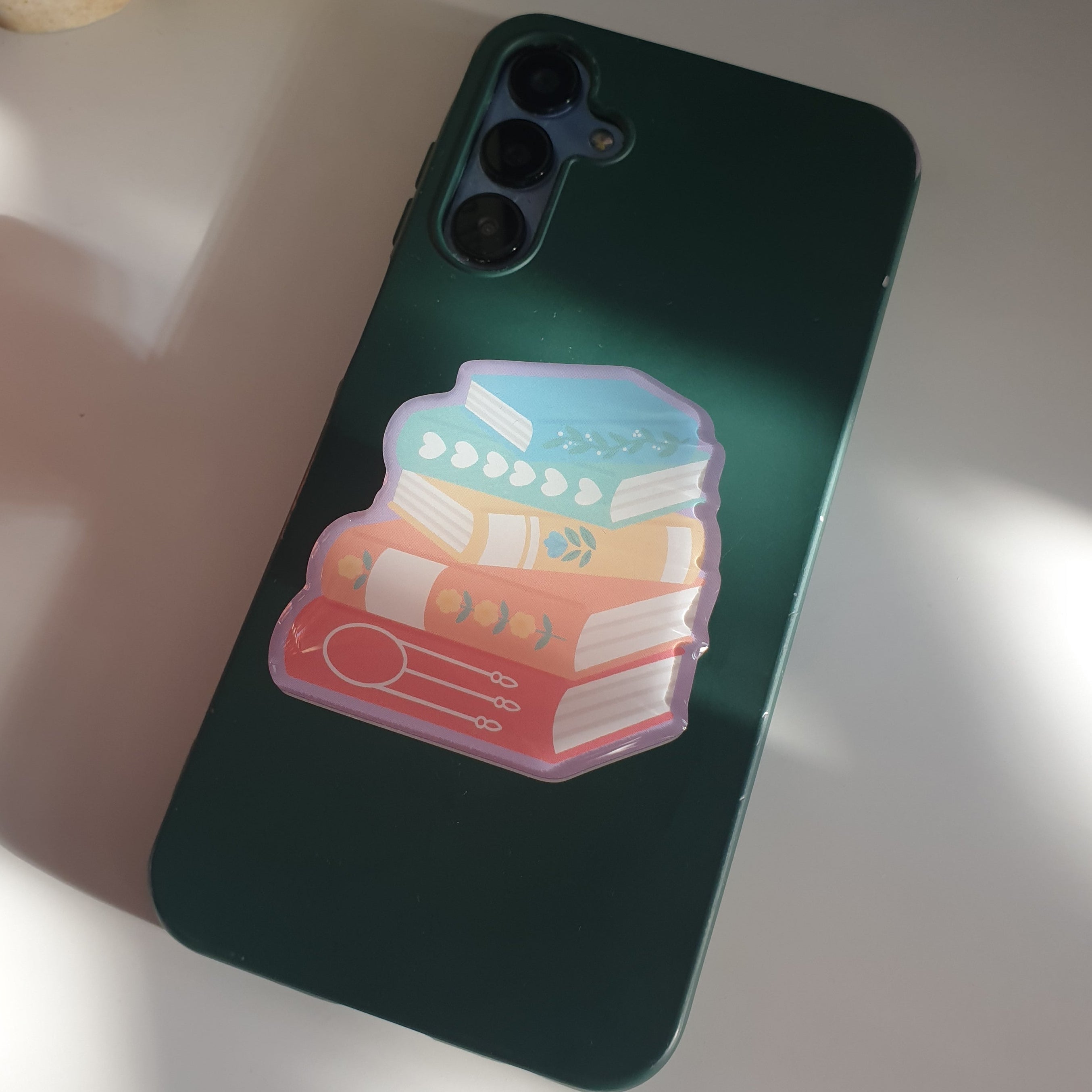 Pastel Bookstack Kindle/Phone Grip