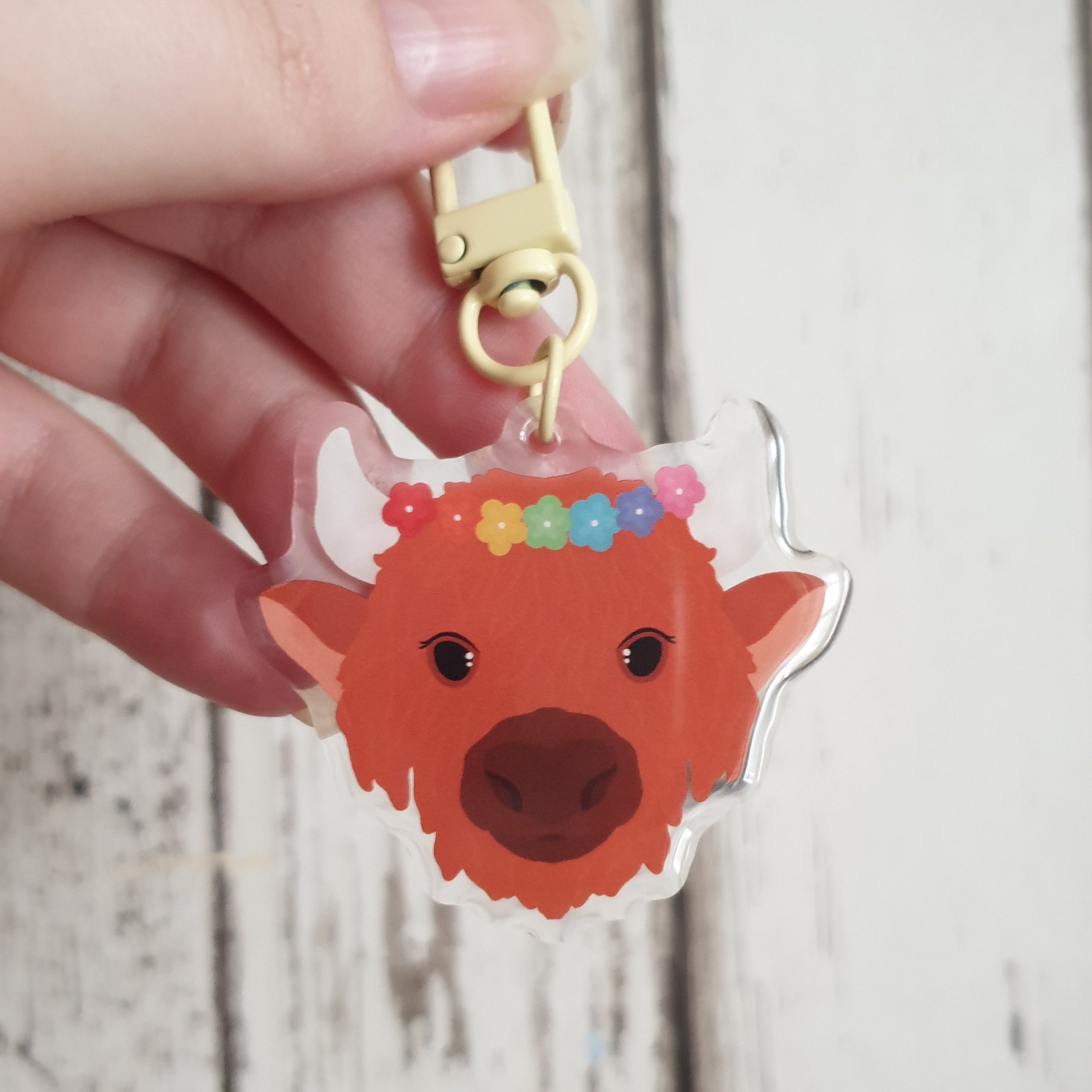 Highland Cow Keyring