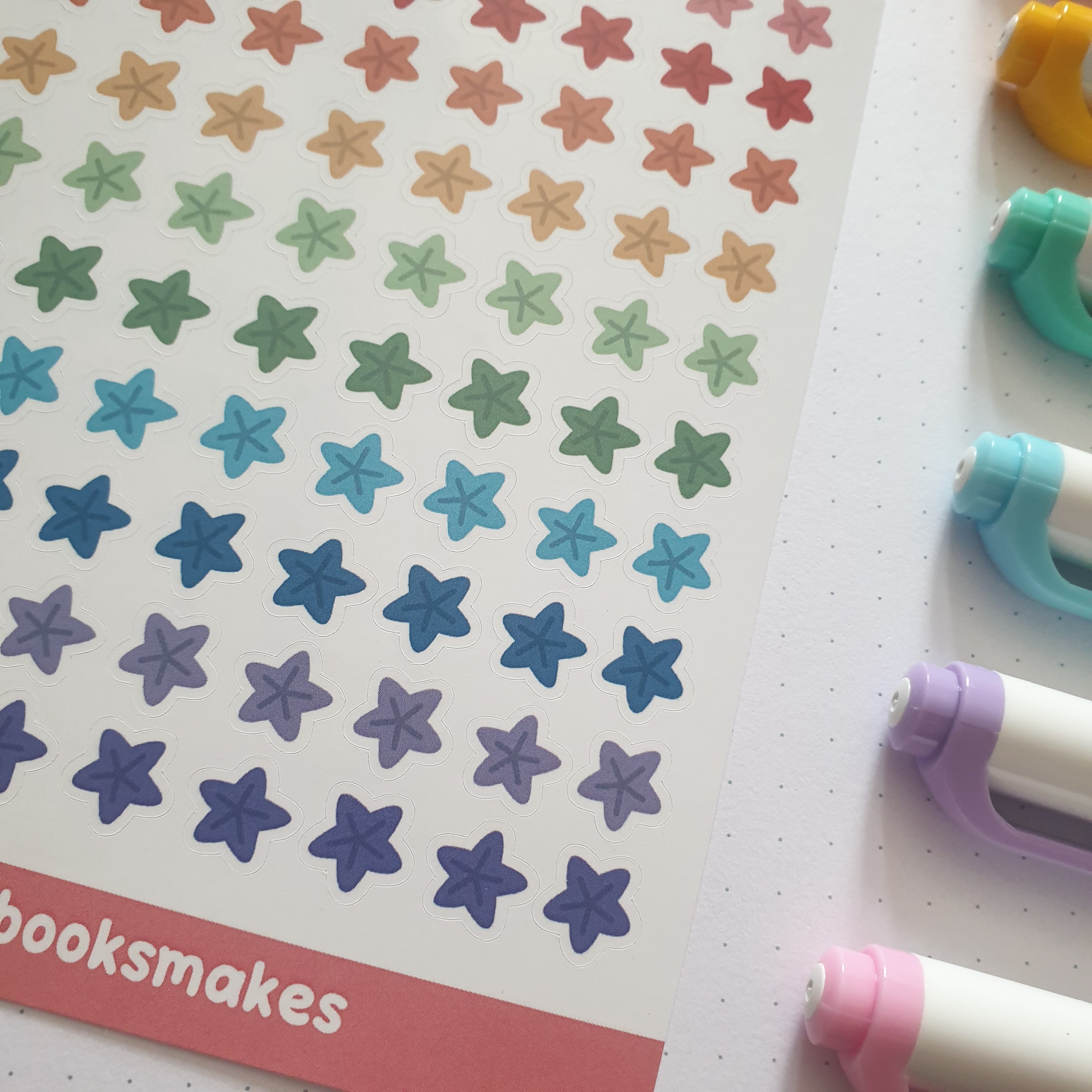 Rainbow Stars Sticker Sheet