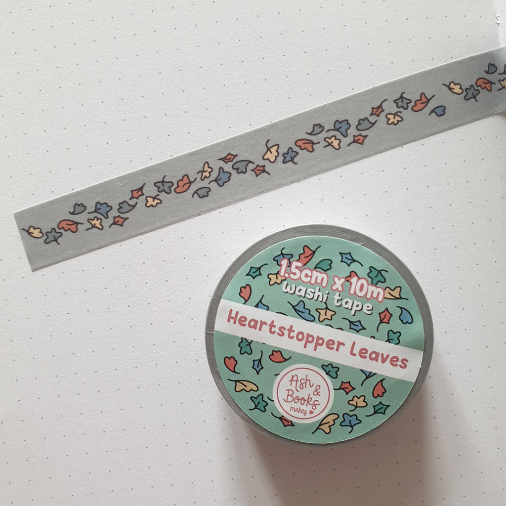 Heartstopper Leaves inspired 1.5cm x 10m Washi Tape