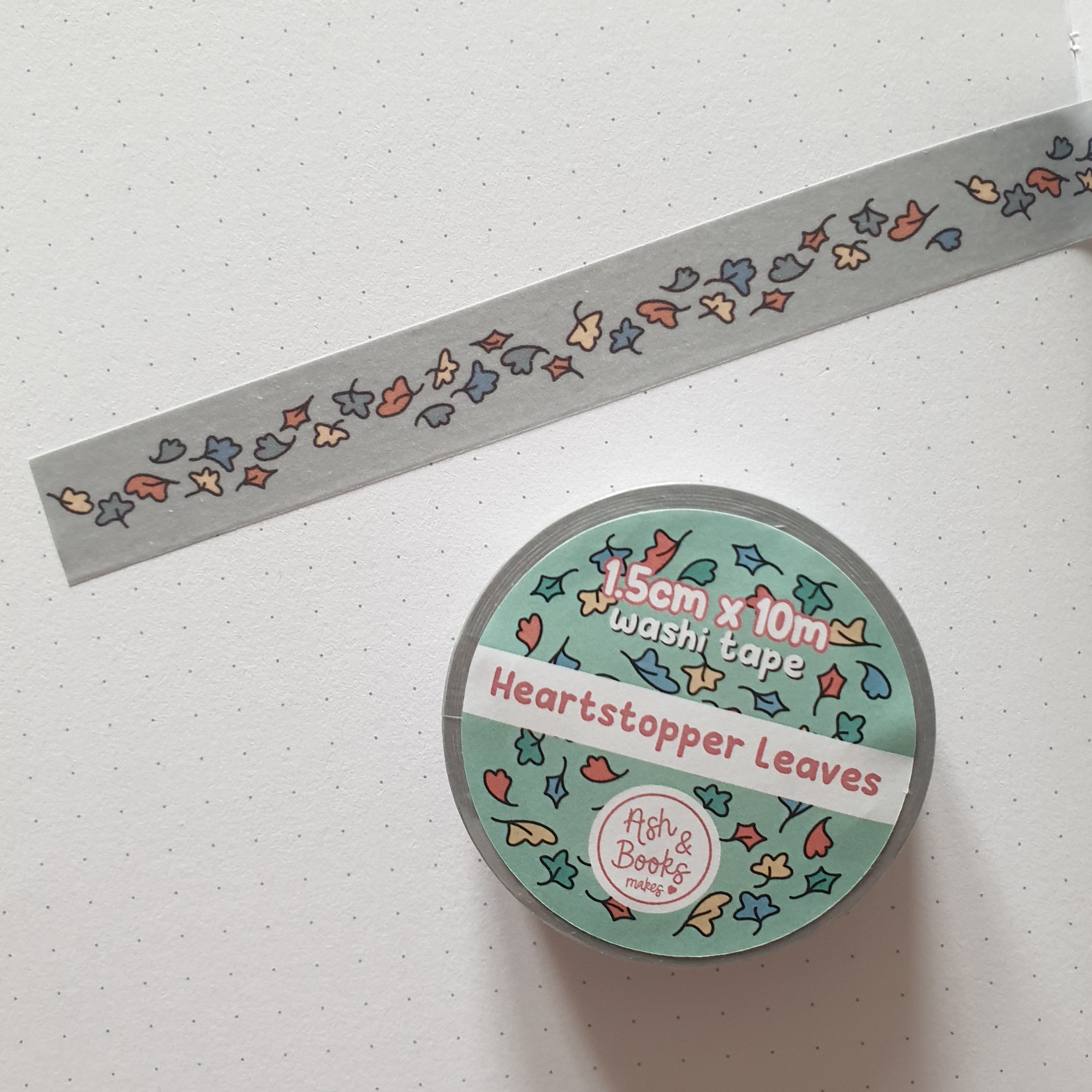 Heartstopper Leaves inspired 1.5cm x 10m Washi Tape