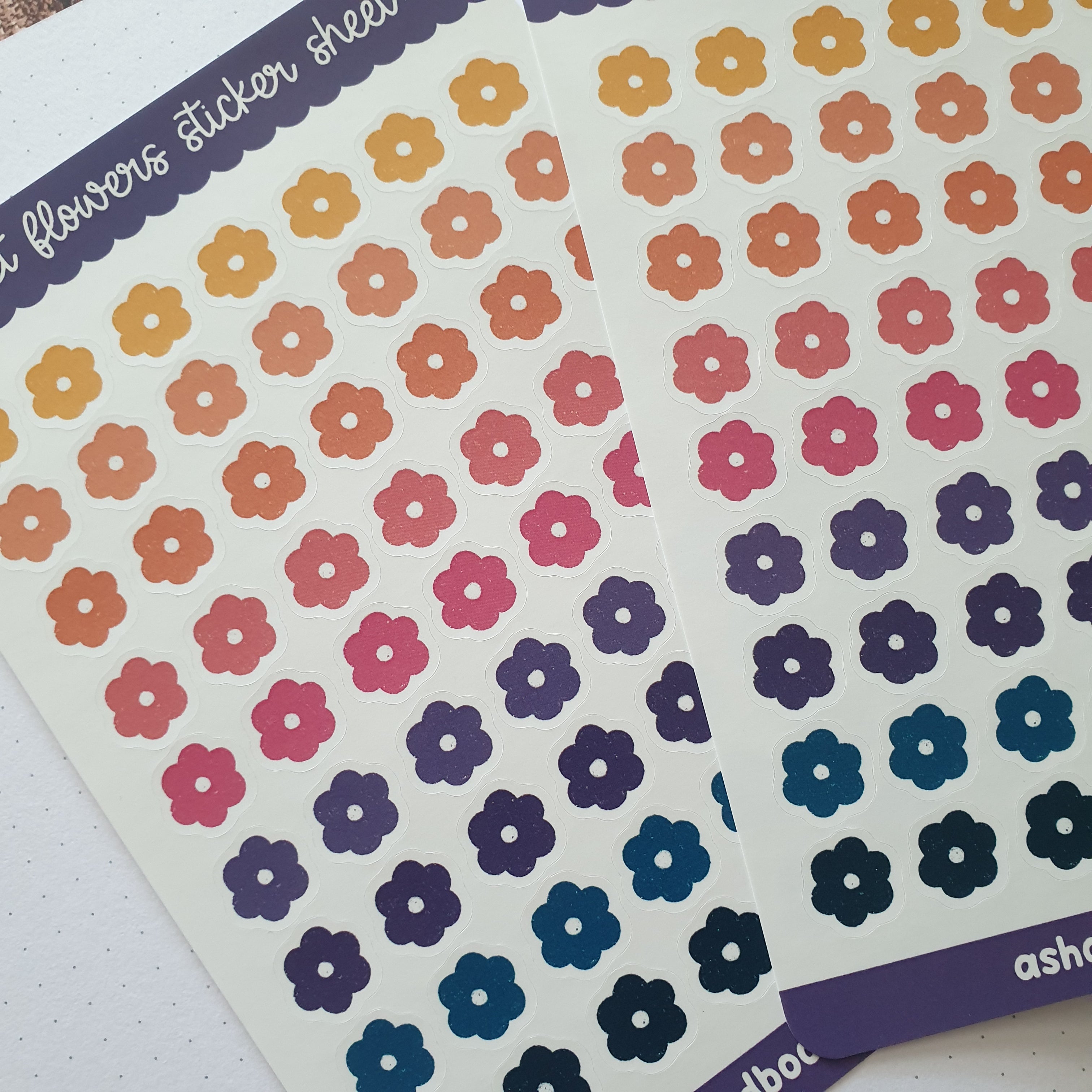 Sunset Flowers Sticker Sheet