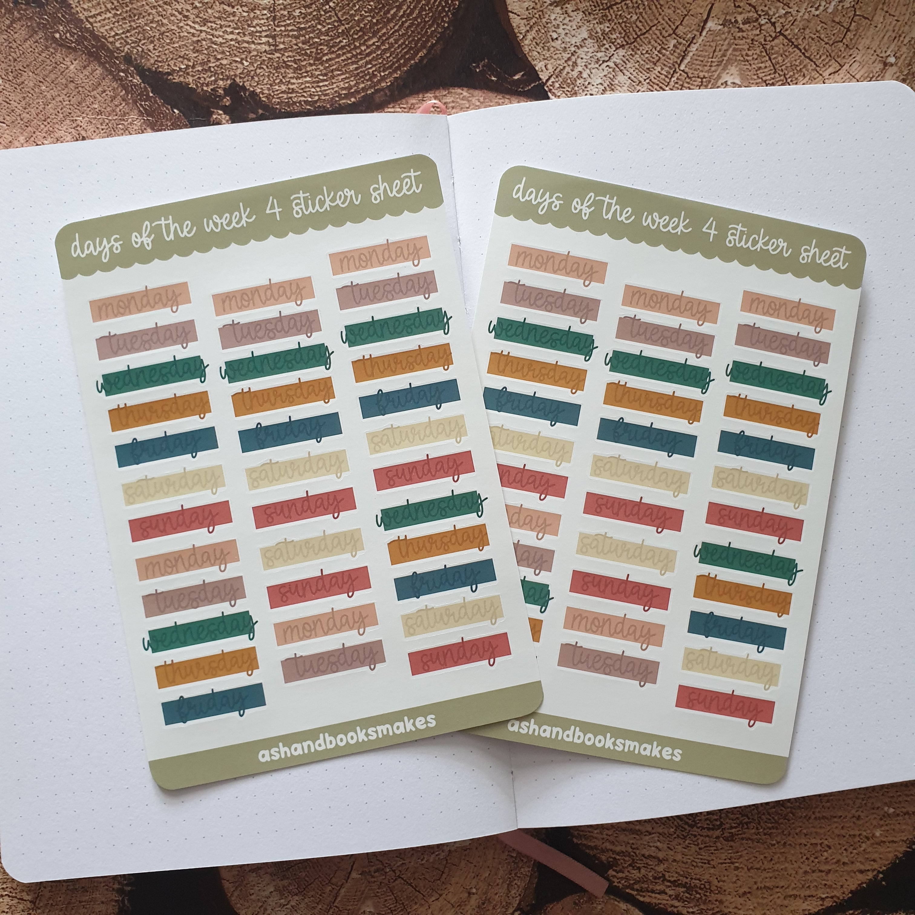Days of the Week 4 Sticker Sheet